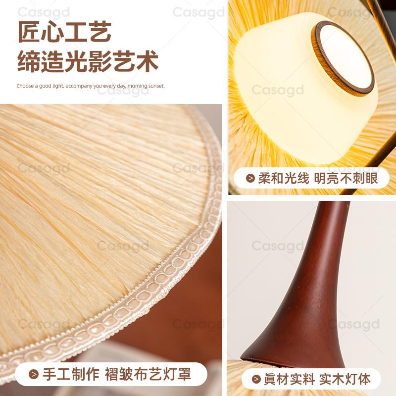 中古风升降拾光斗篷实木复古伸缩吧台餐桌草帽灯