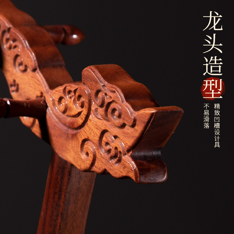 兰斋 大号毛笔挂笔架笔挂红木笔搁创意书法毛笔架实木新书法用品