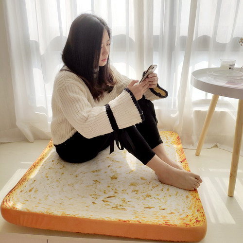 猫咪土吐司面包片爱女学生教室坐垫椅垫恶搞记忆海棉拆厚垫子