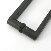 极简房拉手浴室门把手冲淋房门对装 拉手黑