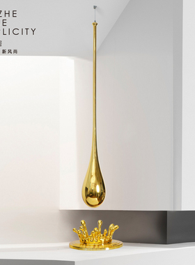 现代家居雕塑水滴吊饰酒店大堂天花吊顶挂件创意水花艺术装饰