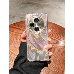适用oppofindn3手机壳新款羽纱渐变星星findn2防摔折叠屏findn2高级感女N3典藏版保护套创意奢华oppo小众时尚