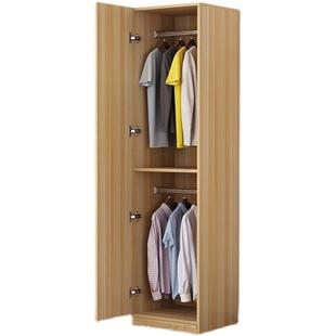 单门衣柜简易组装实木收纳衣橱儿童立柜两门小户型省空间储物柜子