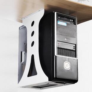 悬挂式电脑主机托架 钢博士金属办公桌下置物架 壁挂机箱底座整理