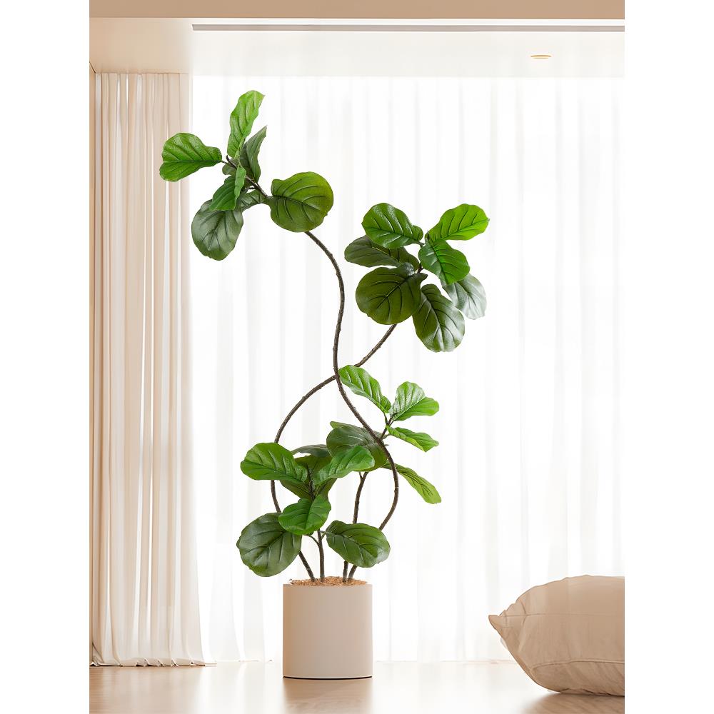 琴叶榕仿真绿植落地盆栽室内大型仿生植物摆件客厅轻奢装饰花假树
