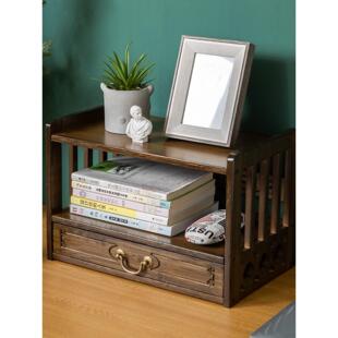 书架桌面两层置物架小型简易整理双层架宿舍电脑办公室桌上收纳