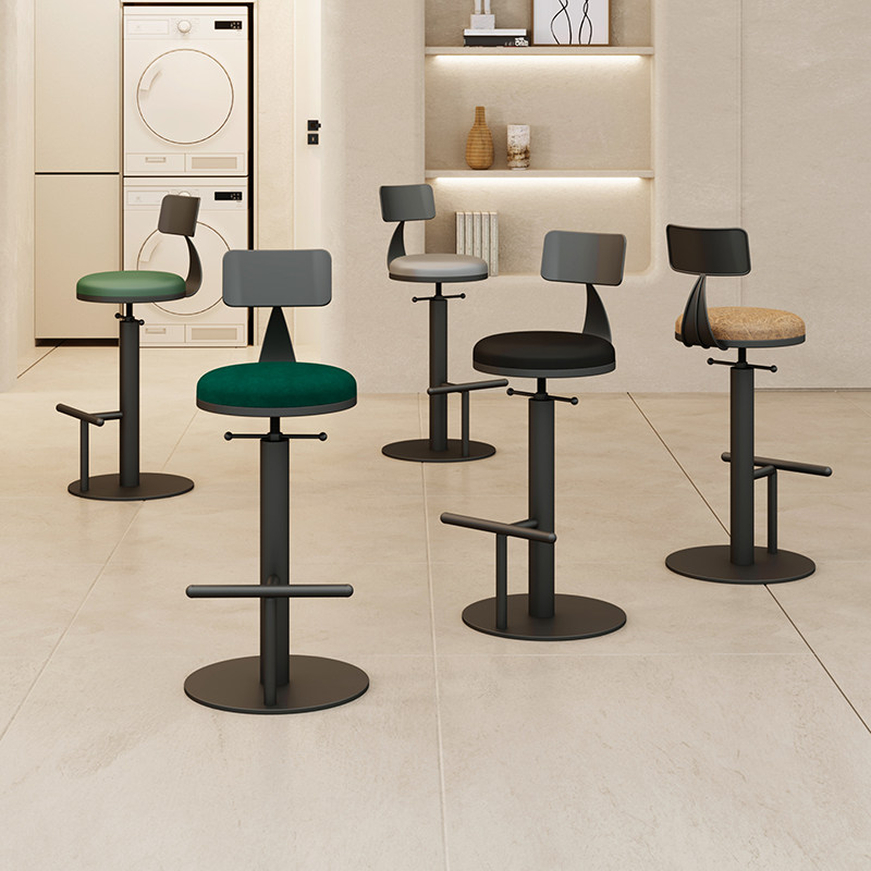 铁艺酒吧椅现代简约旋转吧凳家用升降吧台L椅子高脚椅前台高吧台,商业/办公家具,酒吧椅,淘宝优惠券,粉丝福利购,淘宝优惠卷