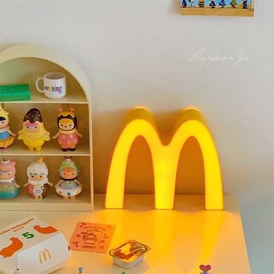 麦门信徒集合!i可爱M记小夜灯创意卧室安睡灯桌面氛围灯礼物摆件
