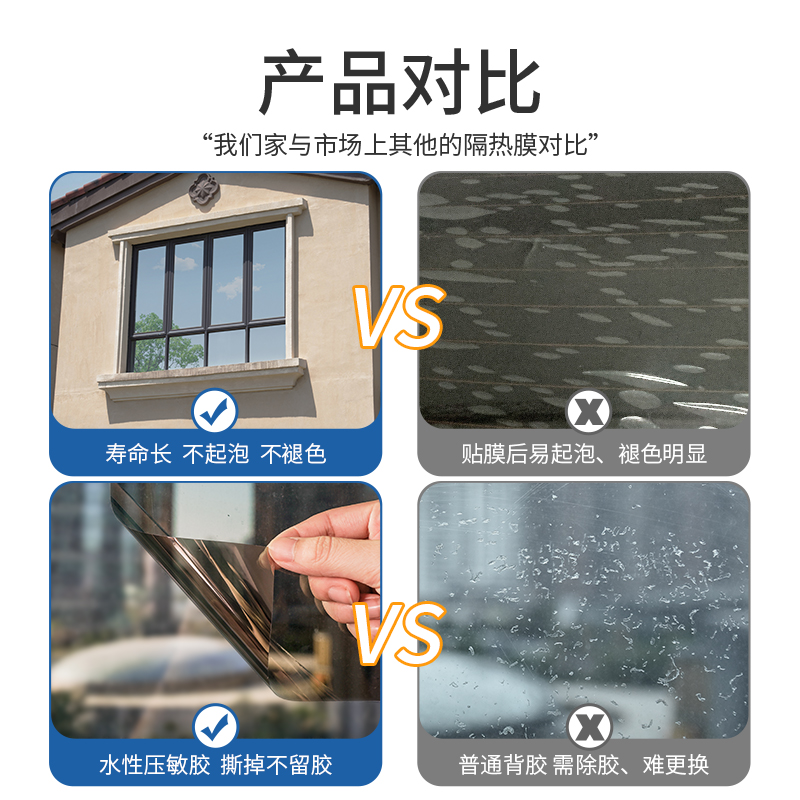 单透膜玻璃贴外面看不到里面镜面反光窗户贴纸防窥视单向透视贴膜