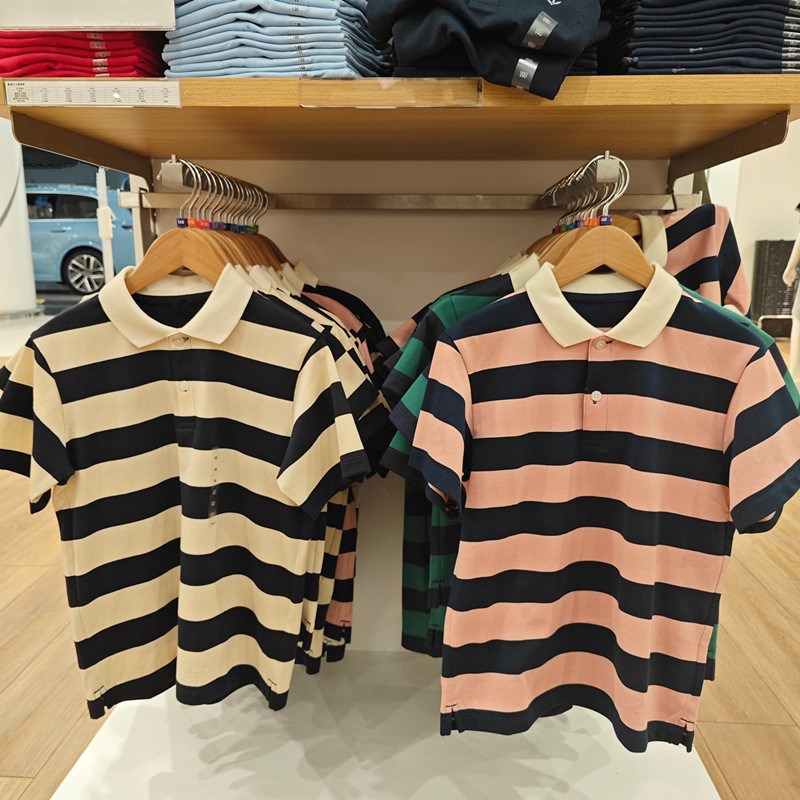 童装/男童/女童春夏季新款快干POLO衫学生条纹短袖休闲上衣465154