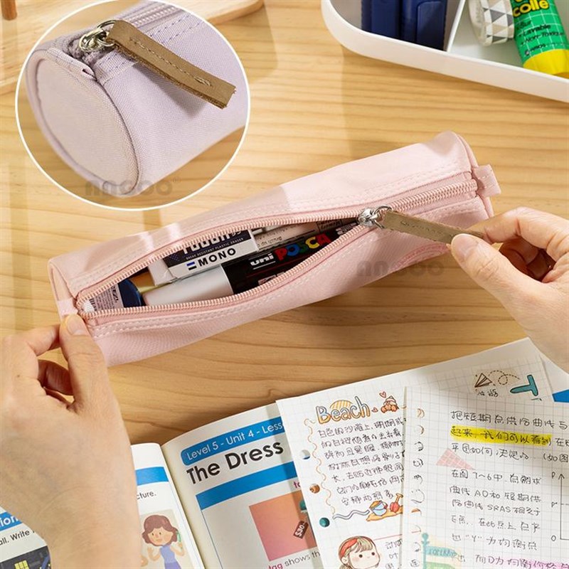 angoo圆筒笔袋女生2024新款文具盒小学生铅笔盒文具袋笔盒男孩款
