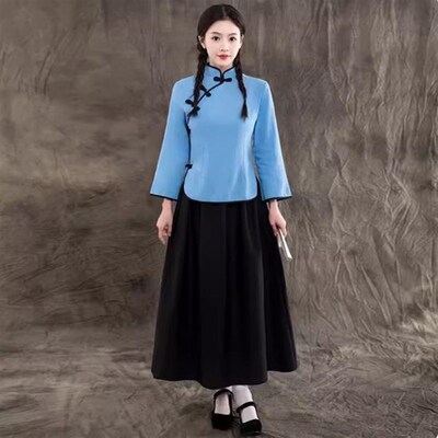 觉醒年代舞蹈服民国时期学生服中山装长衫大褂爱国合唱话剧舞台服