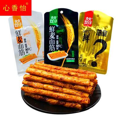 双仔鲜麦面筋素牛筋板筋香辣素板筋袋装休闲麻辣素牛筋辣条小零食