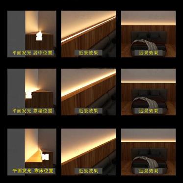 cob线形灯嵌入式线型灯暗装双眼皮客厅吊顶预埋线条灯线性灯