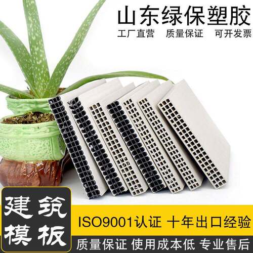 工厂定制绿色建材PP中空现浇模板可使用60次以上915*1830塑料模板