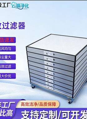 FFU效过滤器无隔板铝框HEPA过滤网无尘车间空气净化器滤芯厂家
