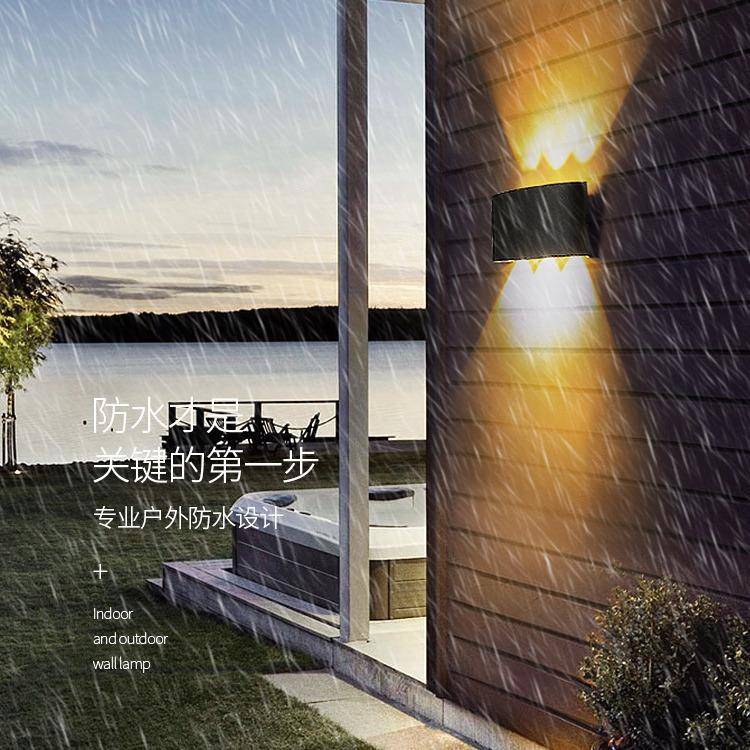 现代简约LED户外防水壁灯阳台外墙庭院门牌室内楼梯走廊床头壁灯