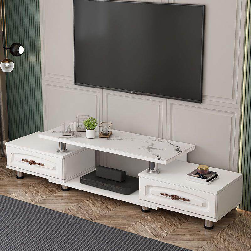 电视柜茶几组合套装现代简约伸缩钢化玻璃轻奢小户型客厅电视机柜