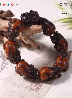 爆量每日严选八方来财貔貅手串专柜精品复古做旧男女同款树脂手链