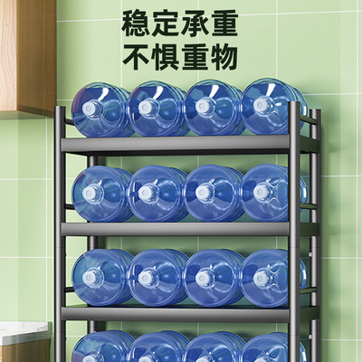 厨房置物架落地碳钢多层微波炉架收纳架子多功能锅架货架储物架云