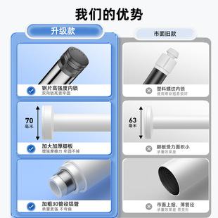 阳台晒衣家用伸缩杆衣架挂衣杆凉衣杆子 铝合金免打孔晾衣杆免安装