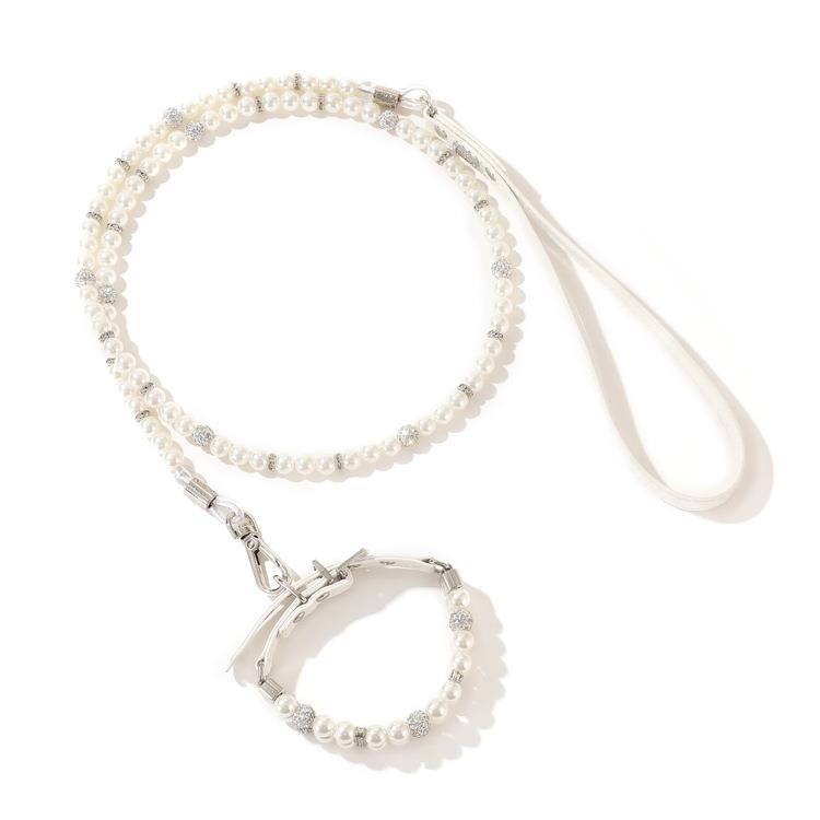 Zhous宠物用品项圈牵引绳脖圈猫咪项链中小型犬珍珠狗链颈圈饰品