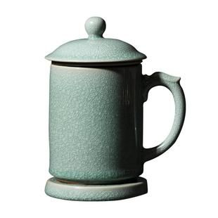 容山陈瓷文德汝大师汝窑陶瓷茶水礼分离泡茶杯堂老cb1260板办公杯