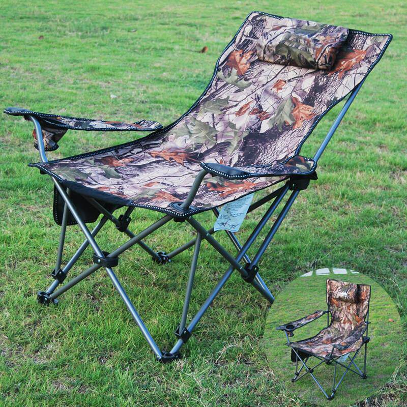 可携式户外折叠椅钓鱼椅坐躺两用躺椅午睡午休床露营沙滩椅篝火椅