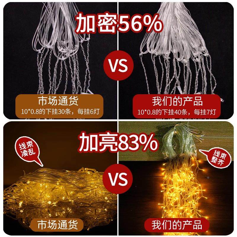 2026新能款太阳星条灯FFW庭院气氛灯星装饰彩灯满天星冰星灯户外