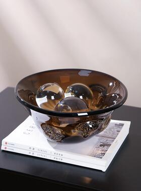 艺术玻璃咖啡色花瓶无障碍豪华现代简单饰品客厅咖啡桌电视柜工艺