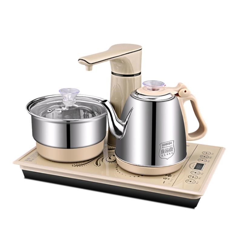 23x37电茶炉嵌入式超薄防干烧水壶电热家用茶台自动顶部上水双层