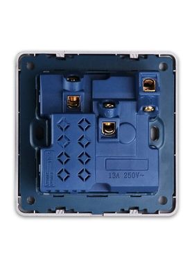 英标五孔国际港澳版带USB插座 英式开关双控灰色玻璃墙壁通用面板