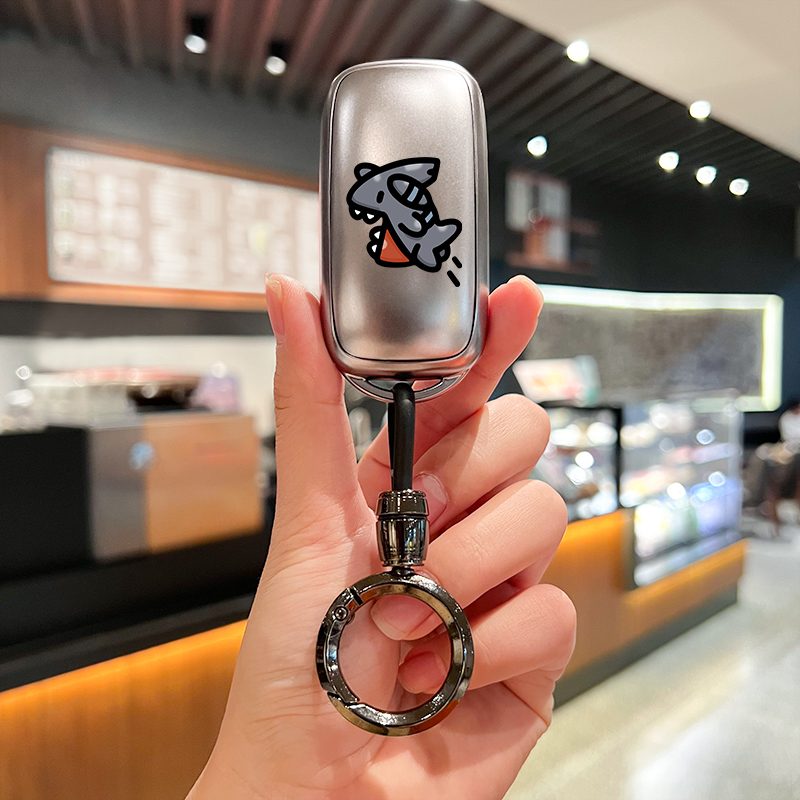 吉利银河钥匙套-潮牌鲨鱼钛金色