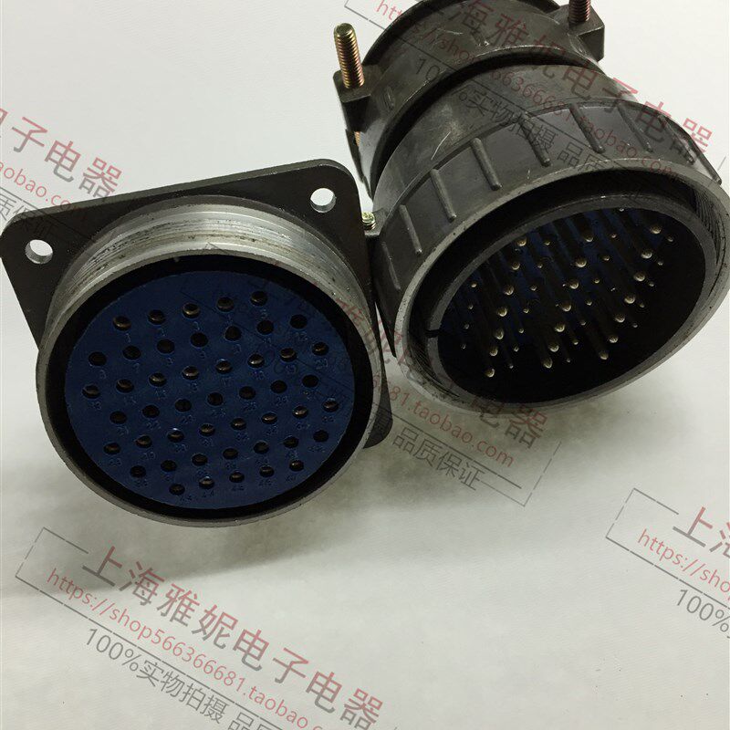 航空插头插座P60-45芯 47芯P60K4Q P60K5Q电线电缆连接器开孔60mm