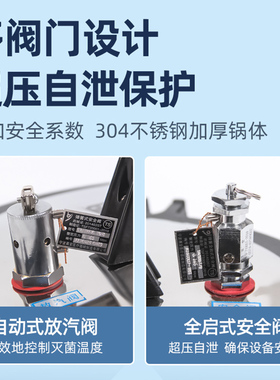 新丰高温蒸汽高压灭菌锅消毒锅不锈钢手提式灭菌器小型实验室用8L