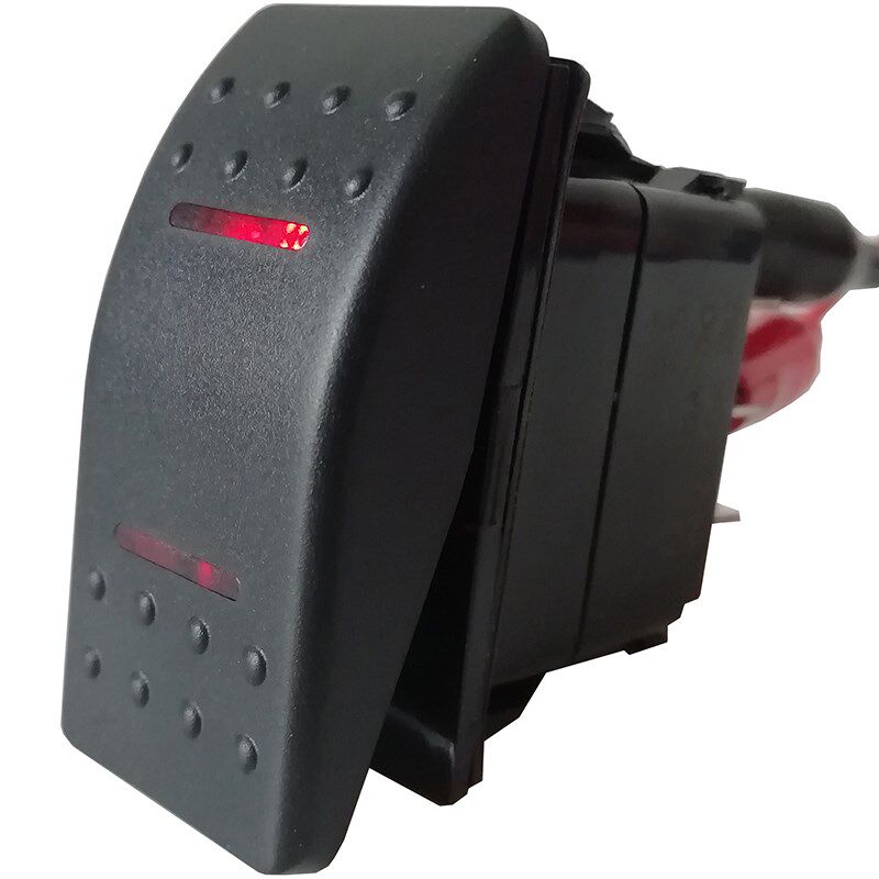 汽车开关改装三档自锁双杠红灯12V24V房车船型翘板班通用DIY新品