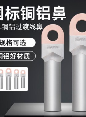 DTL铜铝鼻子国标A级加厚铜铝过渡接线端子铝线电缆接头堵油接线鼻