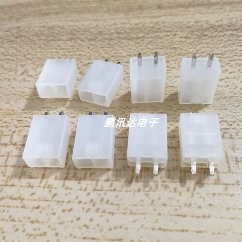 4.2MM连接器5557/5569单排直针公座 焊板针座2P端子接插件插座2位
