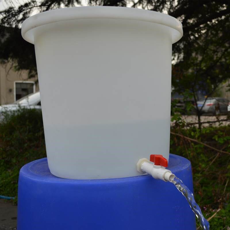 食品级塑料储水桶带排水阀门大号牛筋圆桶有盖水龙头养鱼桶大水缸