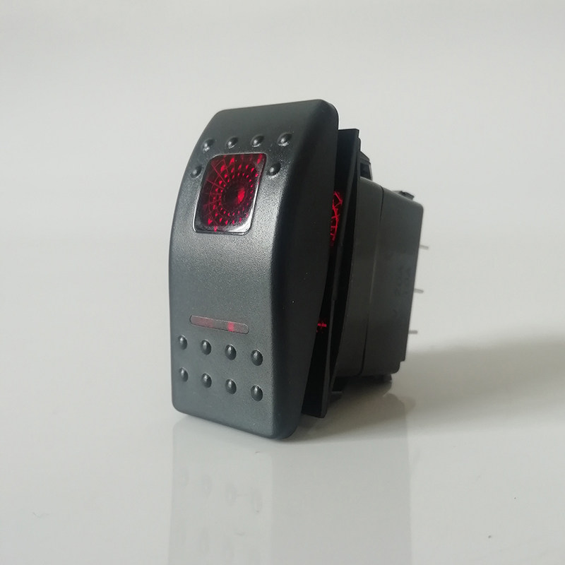 12v20a汽车电路改装开关船型翘板三档自锁房车叉车通用红色新品