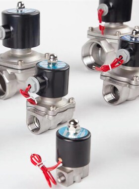 304不锈钢电磁开关阀常闭2w水阀气阀220v24v6分dn15dn25包邮现货