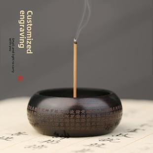黑檀木香炉香炉室内檀木香炉香炉禅宗家用迷你香炉香炉
