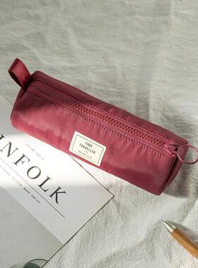 MUIS目意思防水尼龙简约设计感小众初中女生大容量笔袋文具袋笔盒