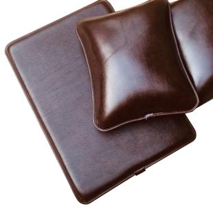 定制红木沙发垫头层牛皮中式椅坐垫子罗汉床真皮靠垫防滑榻榻米