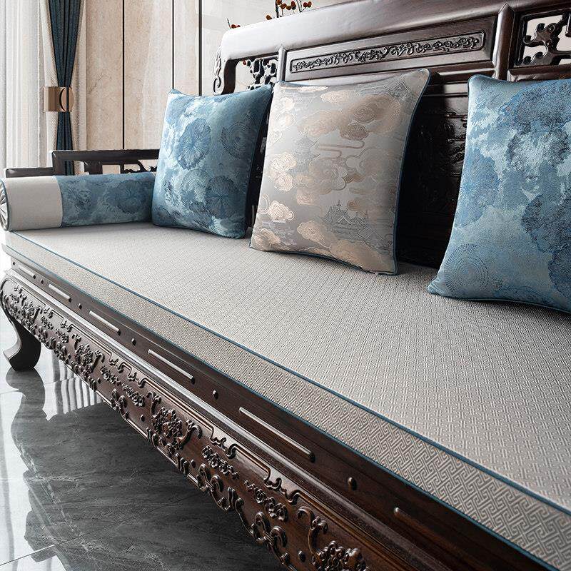 新中式红木沙发坐垫套罩中式实木家具防滑罗汉床靠垫专用垫子定制