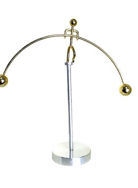 网红不倒翁平衡小铁人科技感金属装饰艺术品创意摆件解压玩具送礼