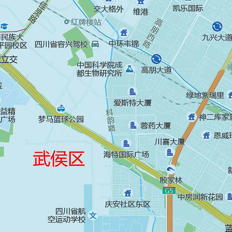 2023新款成都市城区地图办公室挂图高清防水墙壁装饰实物定制