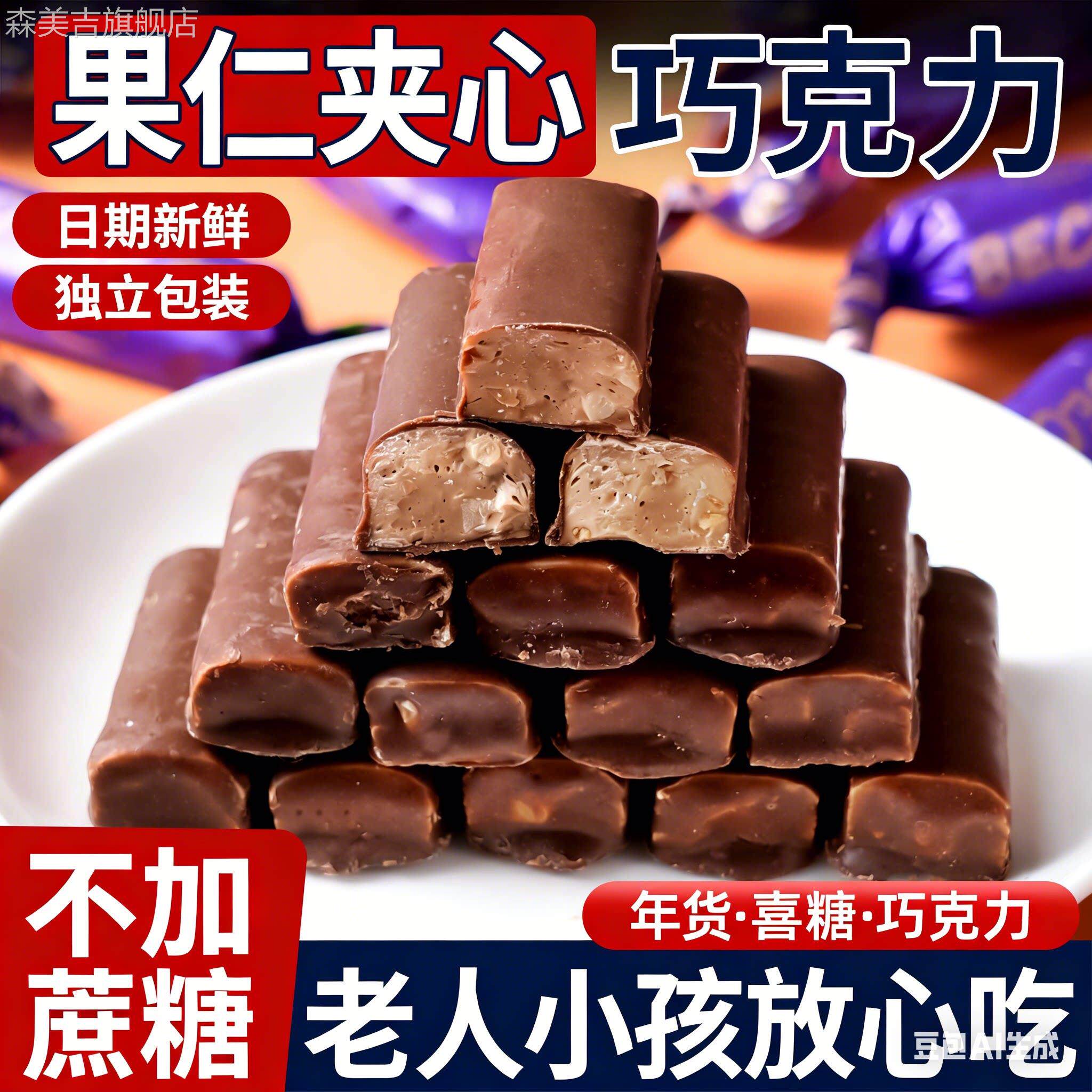 正宗紫皮糖无糖添加木糖醇糖果官方旗舰店巧克力花生酥糖尿人零食