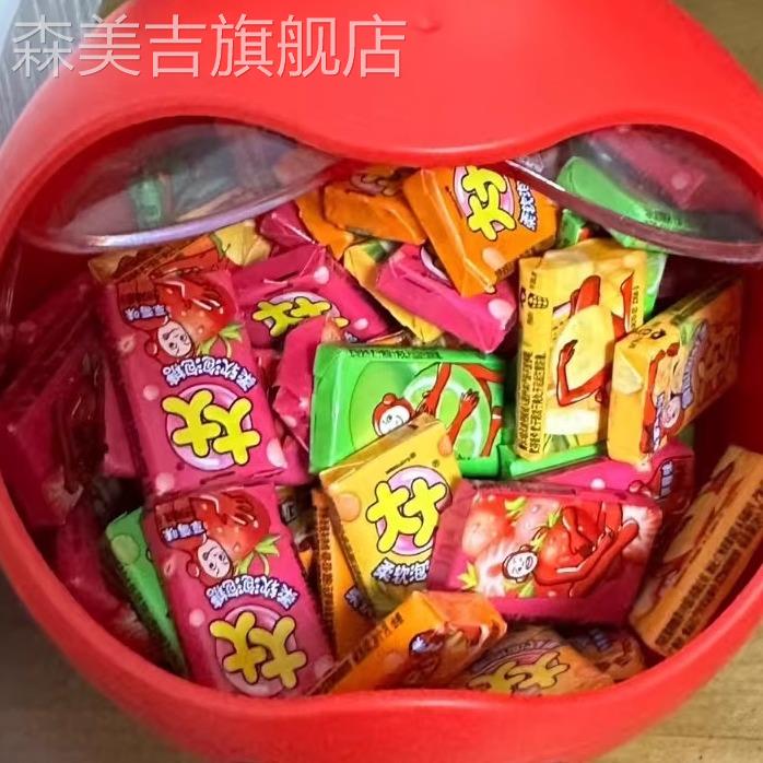 大大泡泡糖336g超人碗奇趣礼盒什锦口味童年怀旧休闲零食糖果