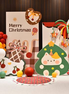 圣诞节装扮套CGH置餐雪人气背景墙布节日庆典装饰用品球套装KT背